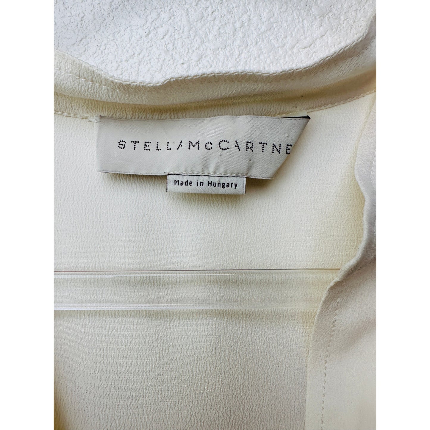 Stella McCartney Off-White Mandarin Collar Blouse Women's US 10 (EU 42)