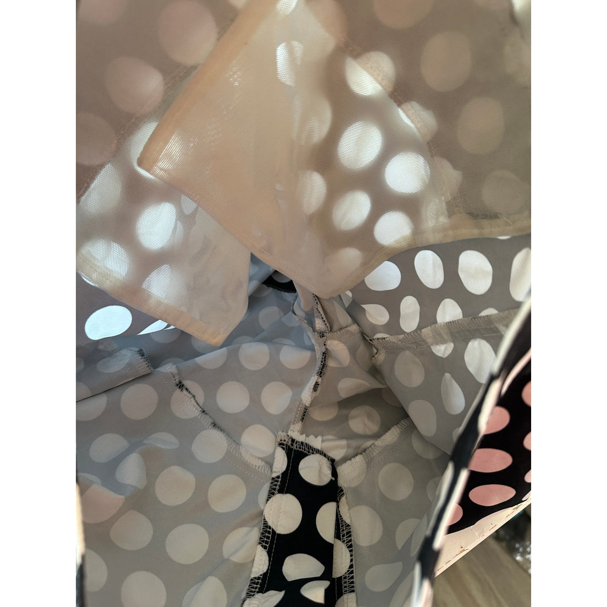 Argyle Grant Polka Dot Swim Shorts Black White Men US 34