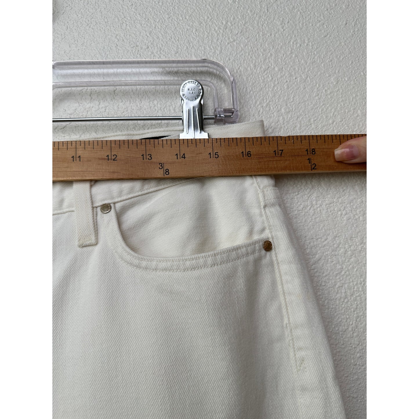 Goldsign Ivory Straight-Leg 100% Cotton Jeans Women’s 29 Button Fly
