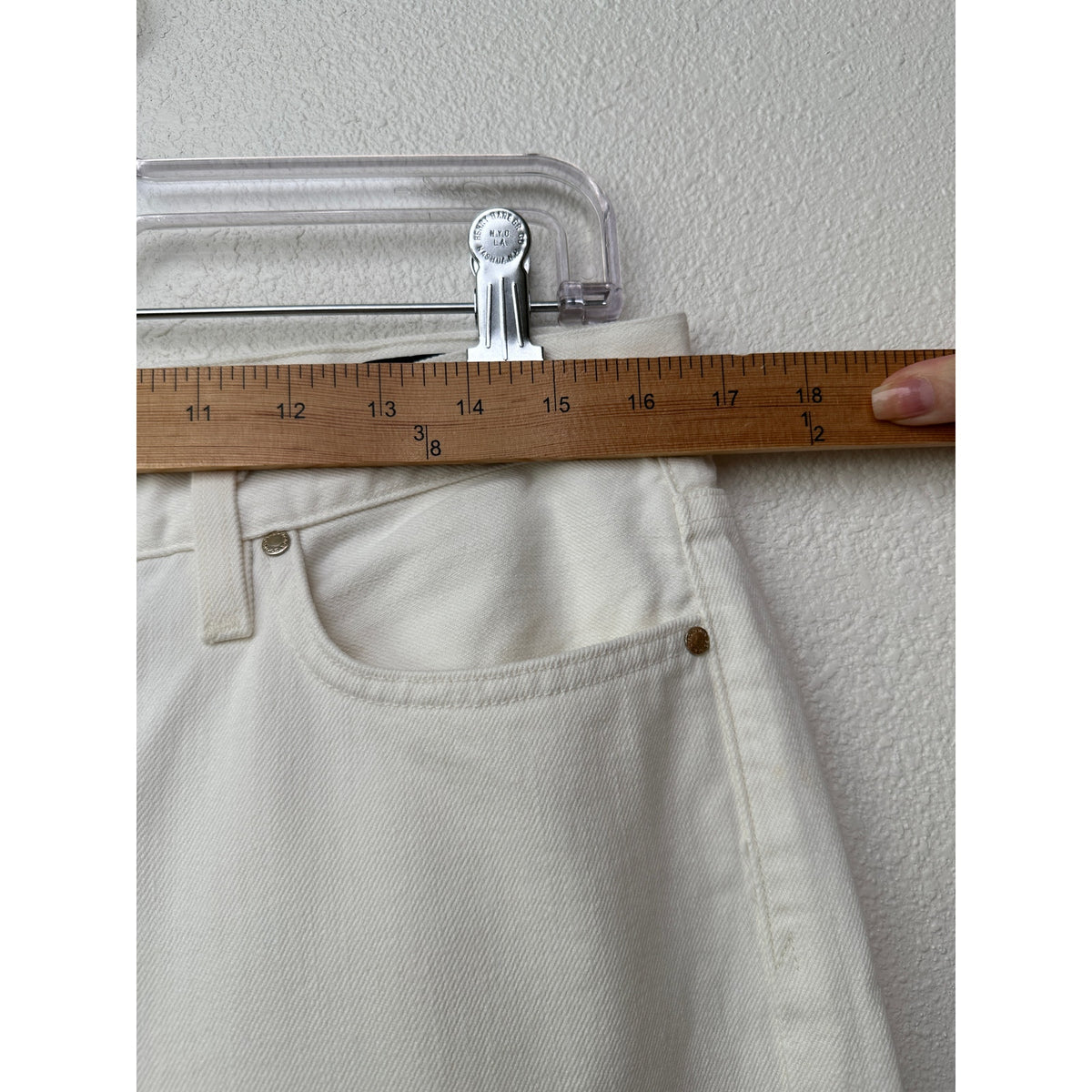 Goldsign Ivory Straight-Leg 100% Cotton Jeans Women’s 29 Button Fly