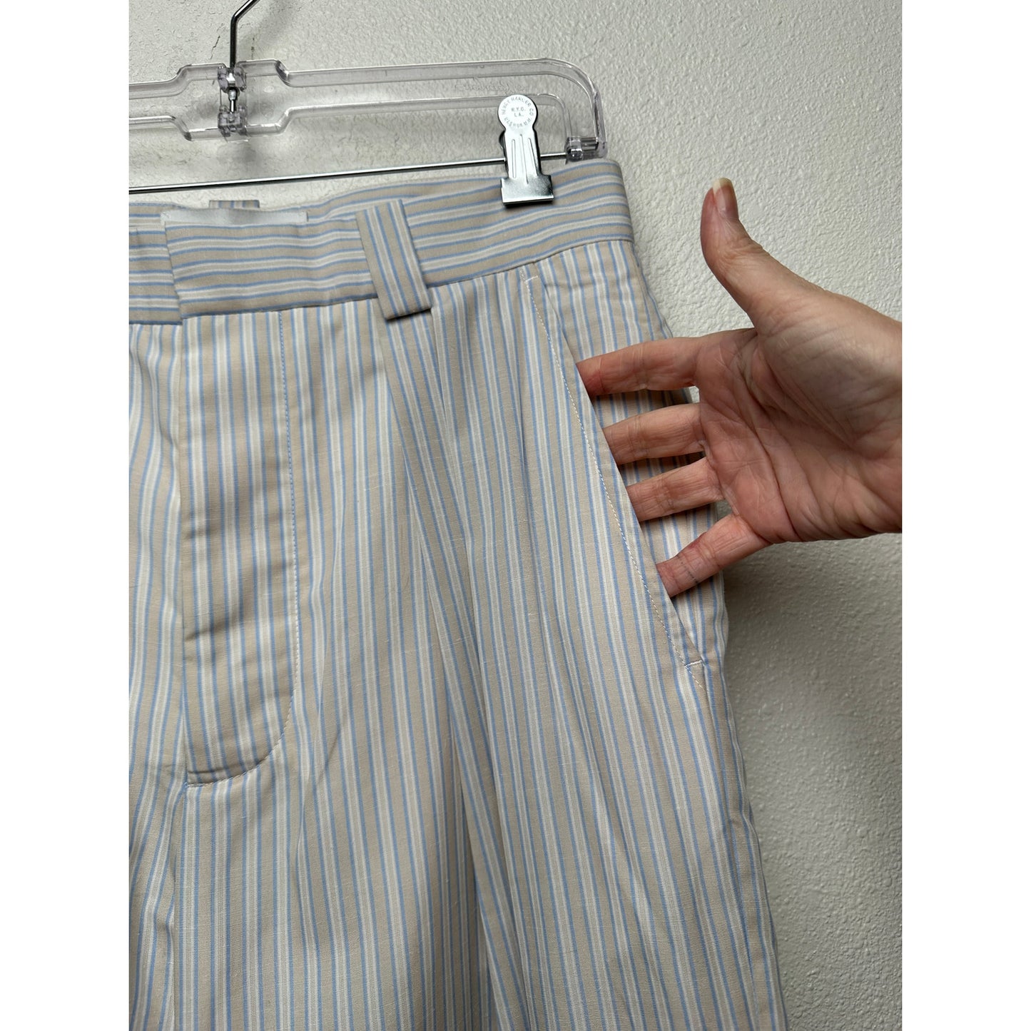 NWT King & Tuckfield Horizon Stripe Wide Leg Trouser US 30