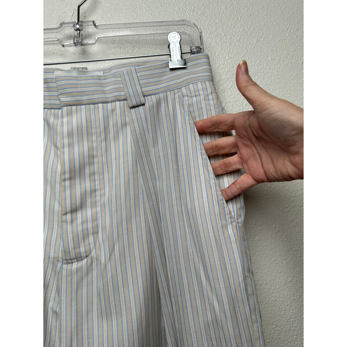 NWT King & Tuckfield Horizon Stripe Wide Leg Trouser US 30