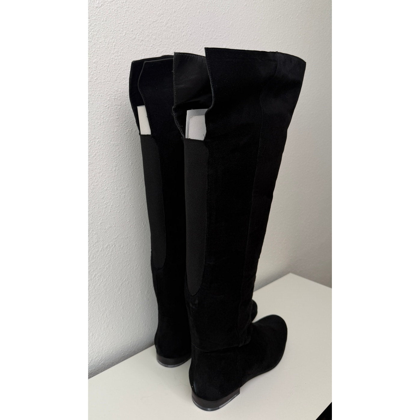 French Sole Pandora Black Suede Knee Boots Womens 8.5