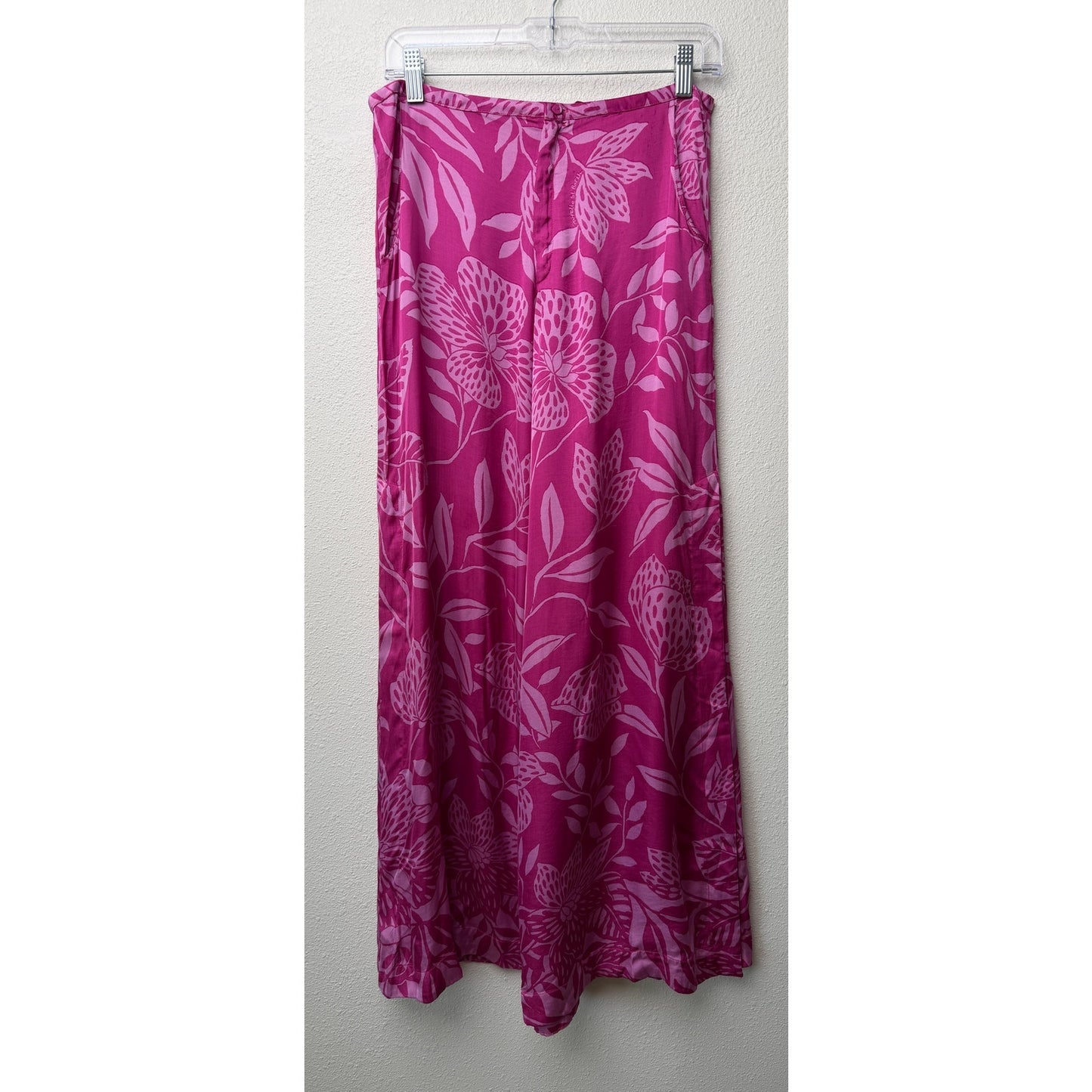 Poupette St Barth Pink Pants Womens S Wide Leg