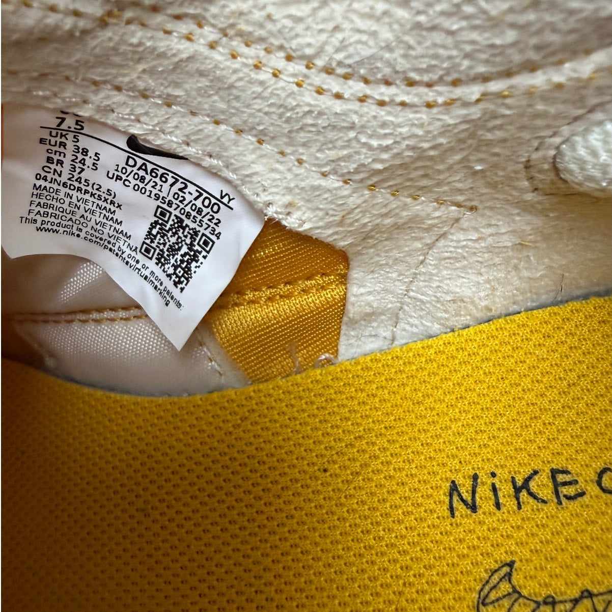 Tom Sachs x NikeCraft General Purpose Shoe Yellow Sneaker Women's 7.5