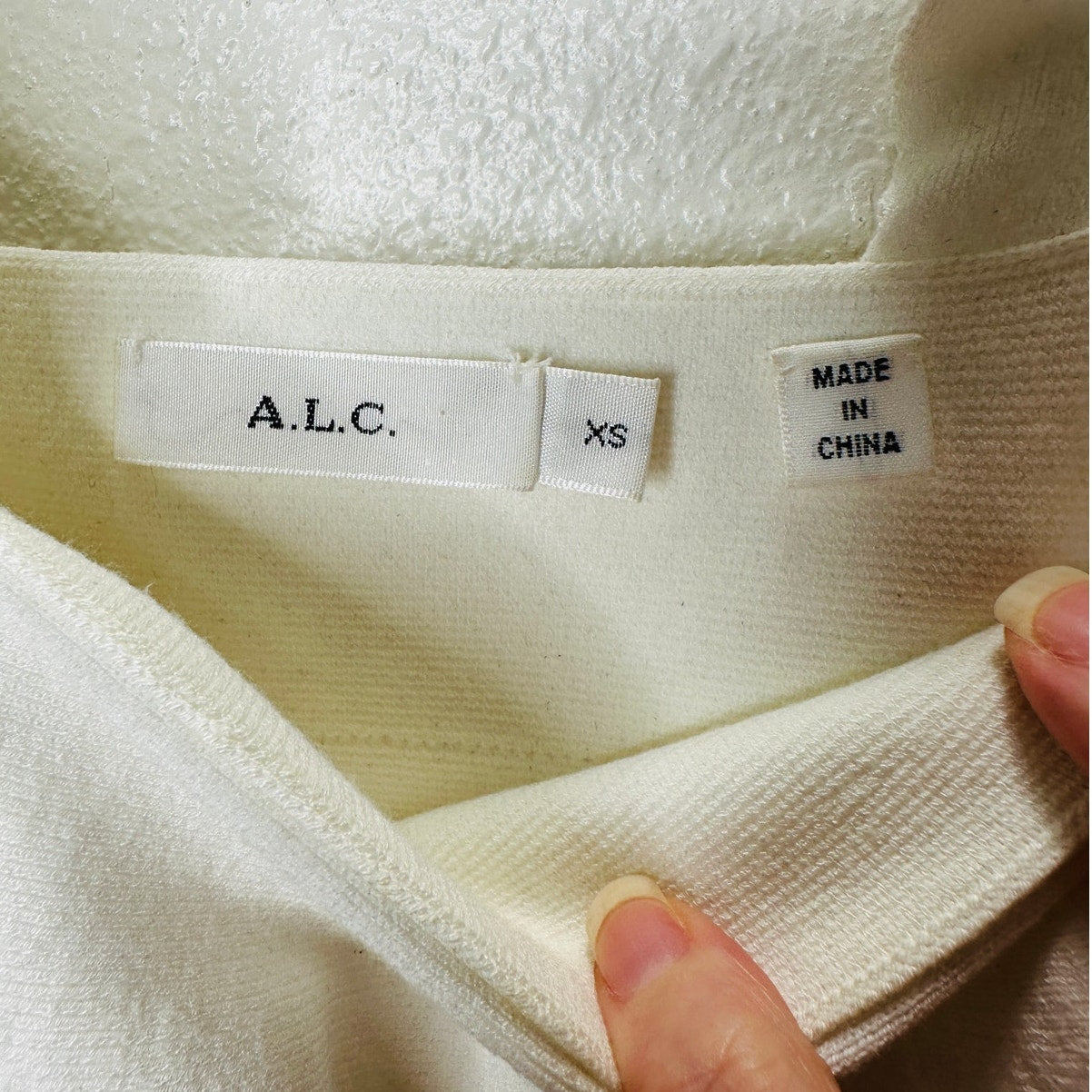 A.L.C. Rowley Ivory Tiered Ruffle Straight Neckline Tank XS