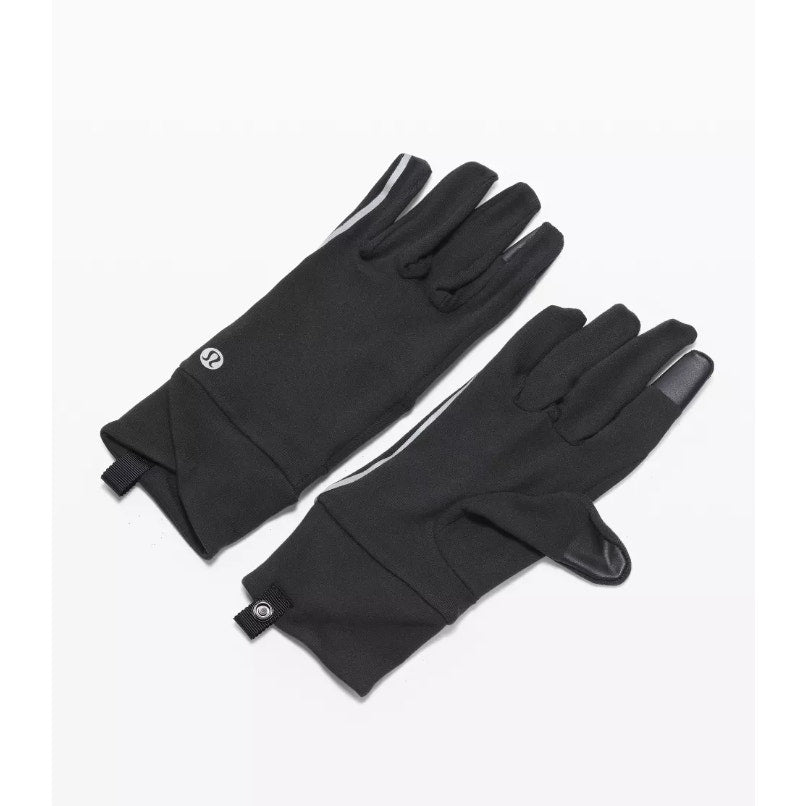 Lululemon Run Gloves Black Women's Workout Gloves