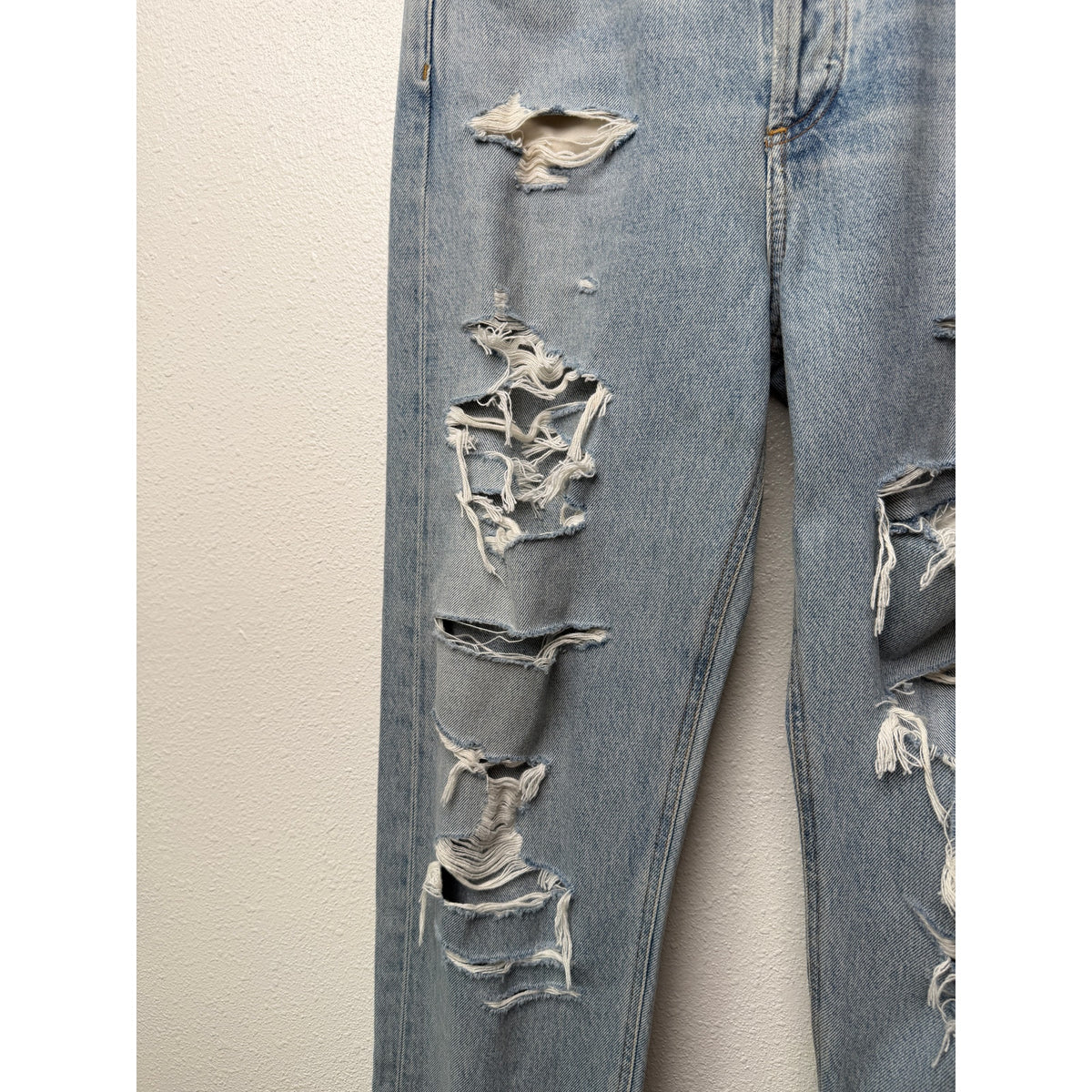 AGOLDE Light Blue Distressed Straight Jeans Women 26