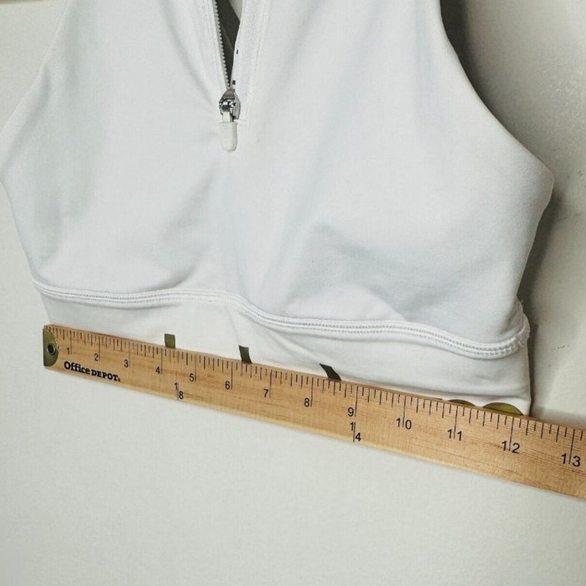 Lululemon White High Neck Energy Sports Bra Long Line Zip Special Edition 6