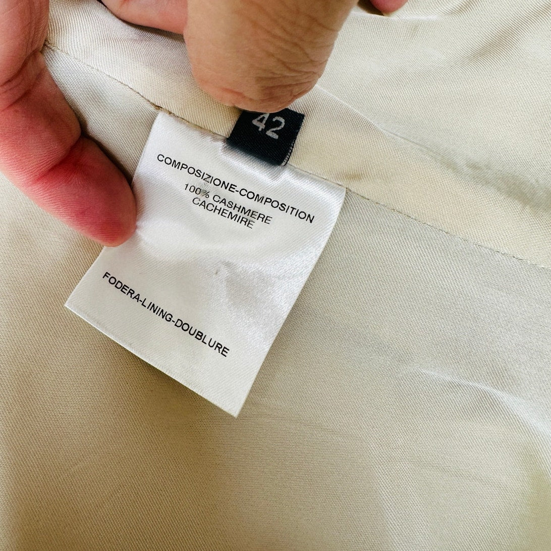 Alexander McQueen Taupe Cashmere Double Button Jacket 42 / 8