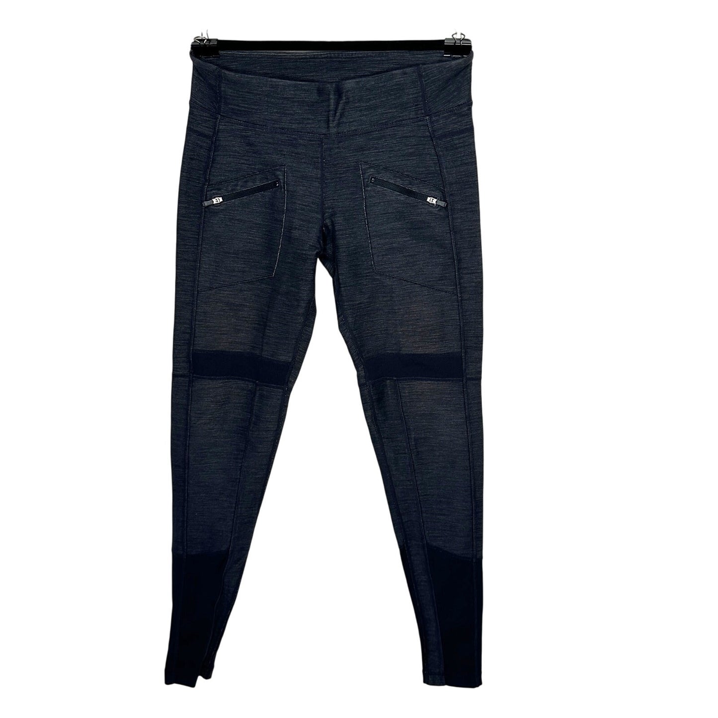 Lululemon Gray Patchwork Leggings Zip Pocket Yoga Pants 8