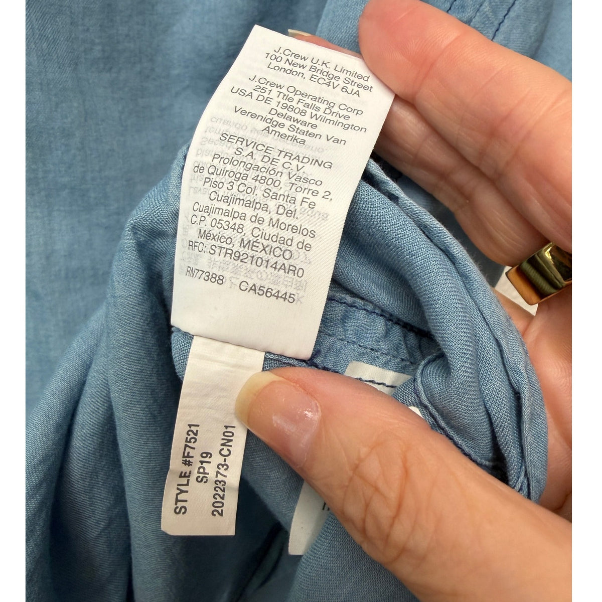 Madewell Central Shirt Bright Indigo Chambray Oversized Women's US XXS