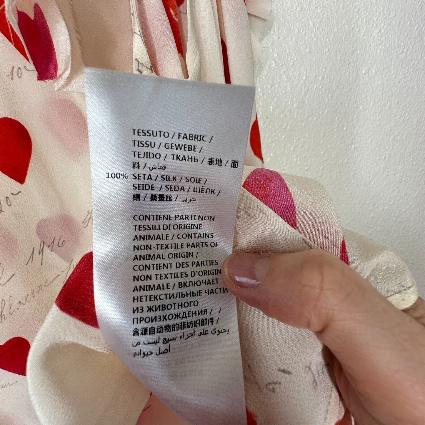 Alexander McQueen Cream Red Sleeveless Asymmetric Pleated Ruffle Blouse 44 / 12