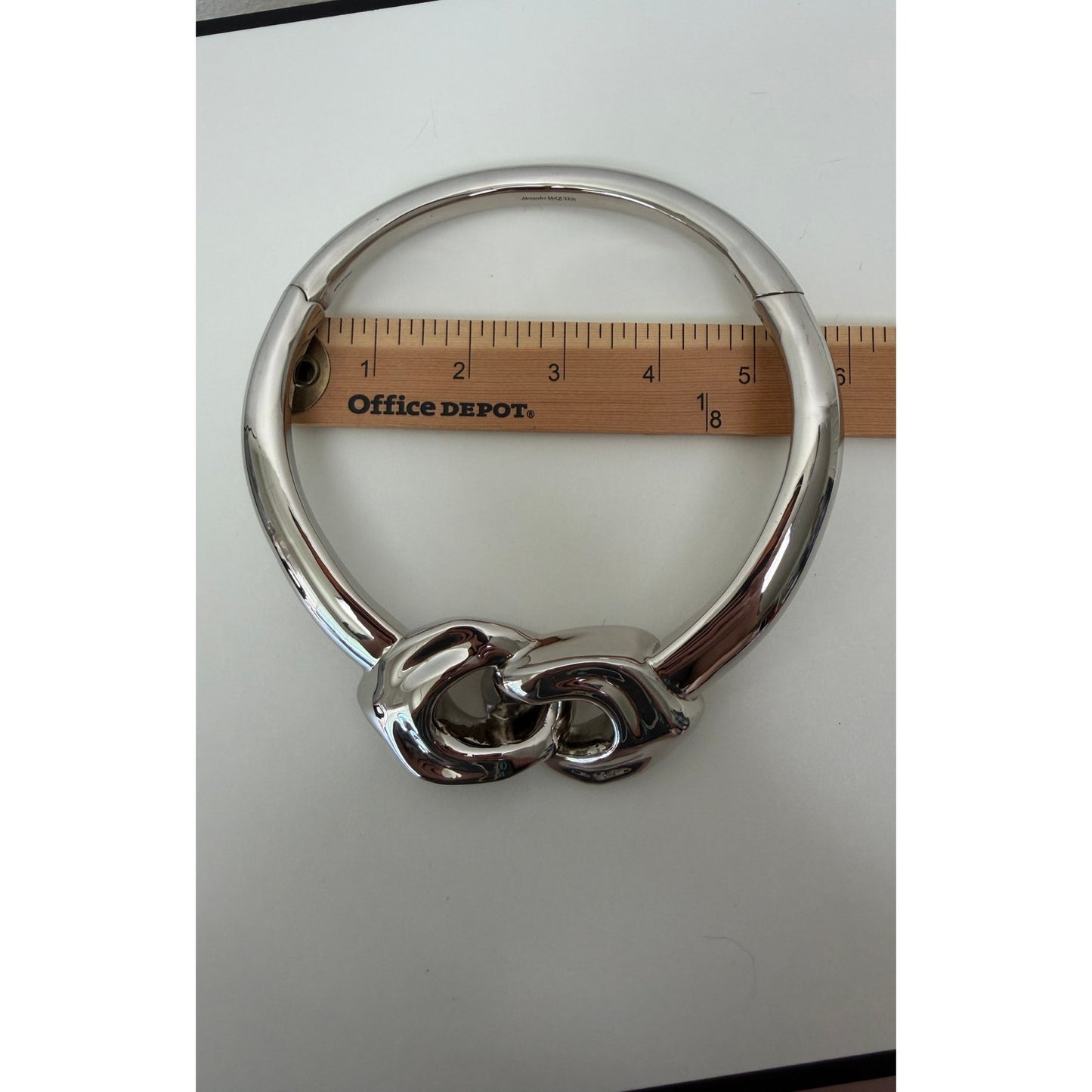Alexander McQueen Silver Sculptural Choker Women M