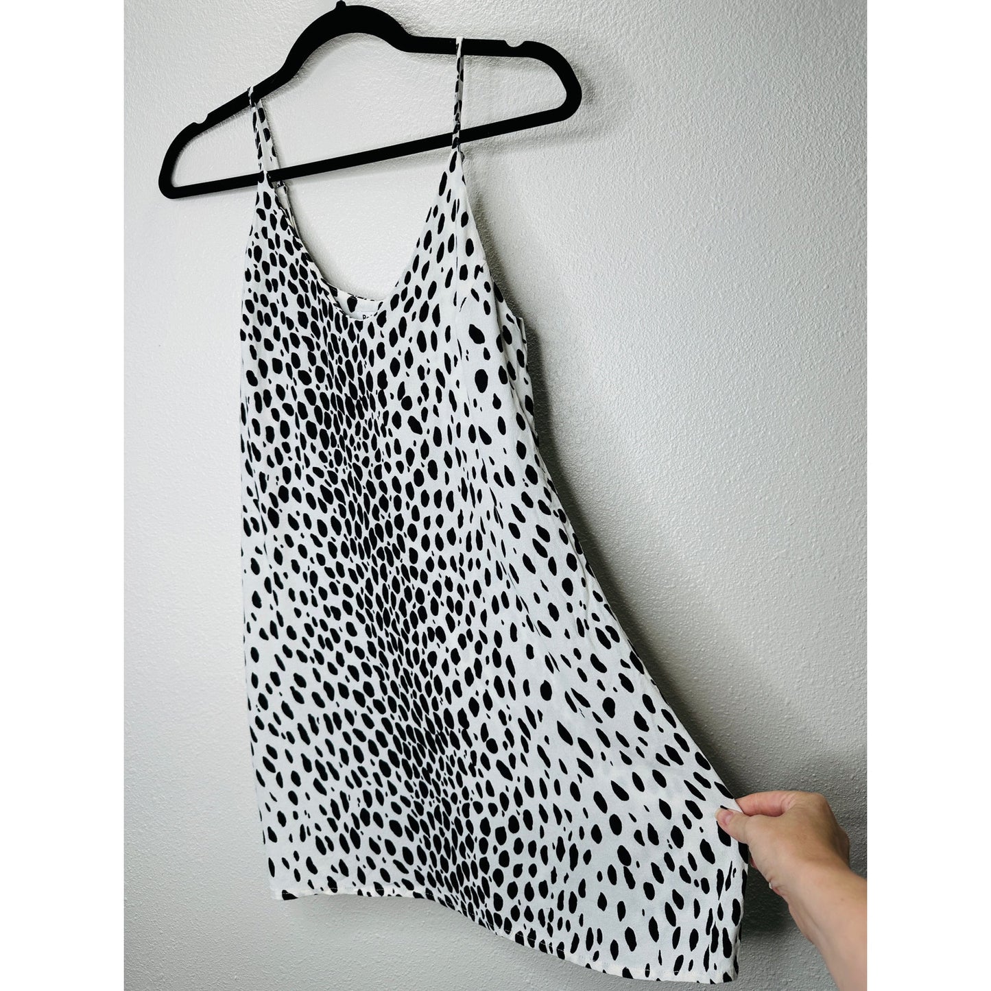 Reformation Black & White Ventura Cheetah Slip Dress XS