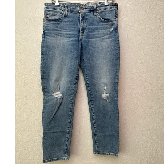 Adriano Goldschmied The Prima Crop Jeans Light Blue Women’s 31 Distressed