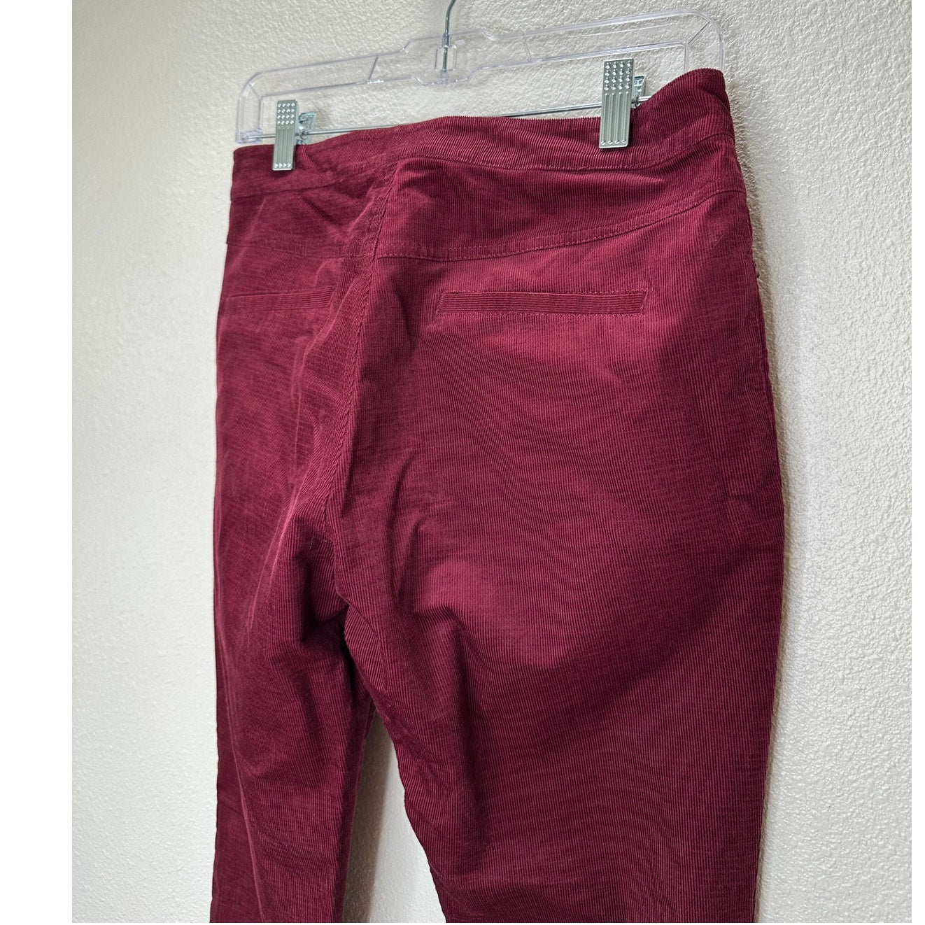 Jack Burgundy Red Corduroy Flare Low Rise Pants S