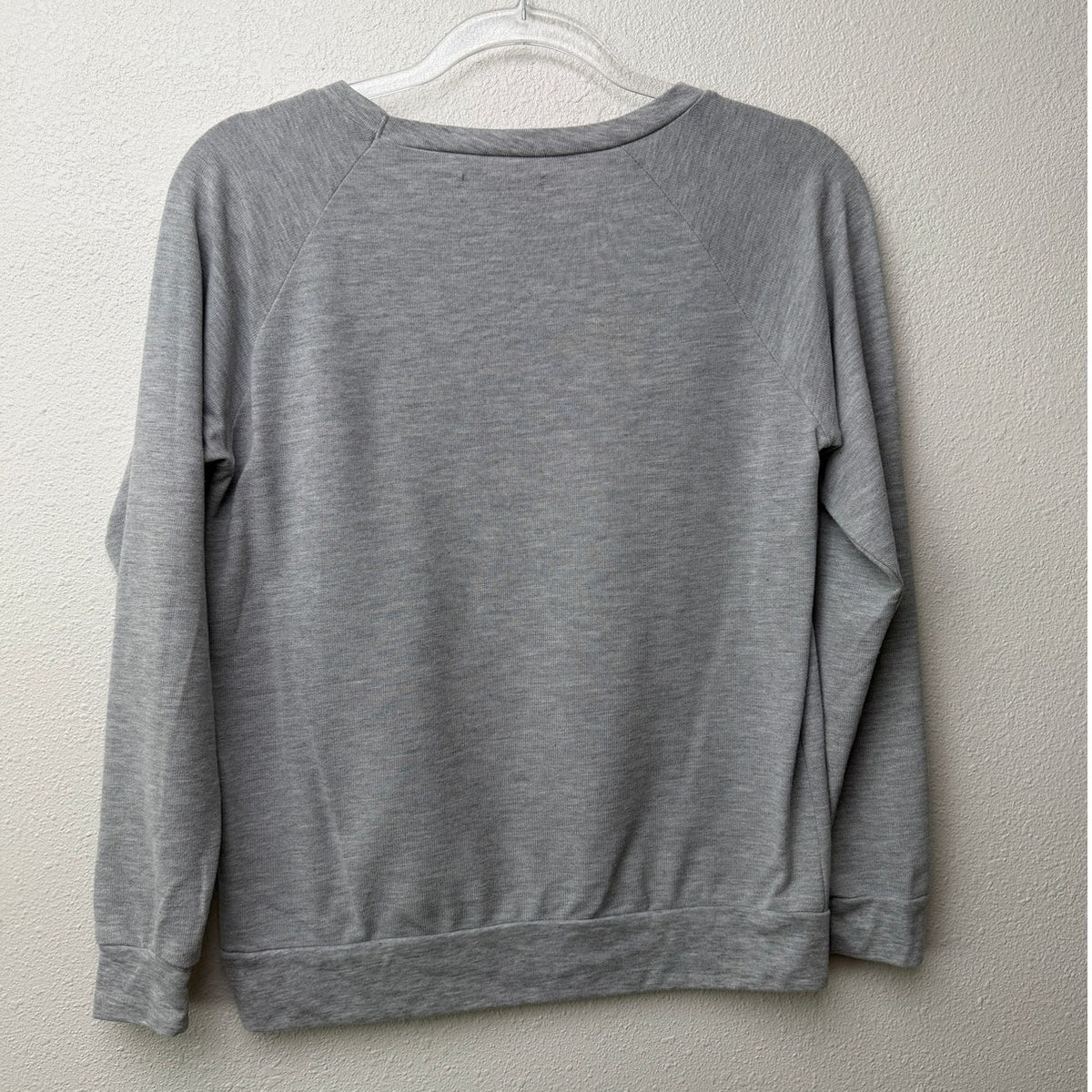 Anine Bing Light Gray BING Graphic Crewneck Sweatshirt Long Sleeve Size S