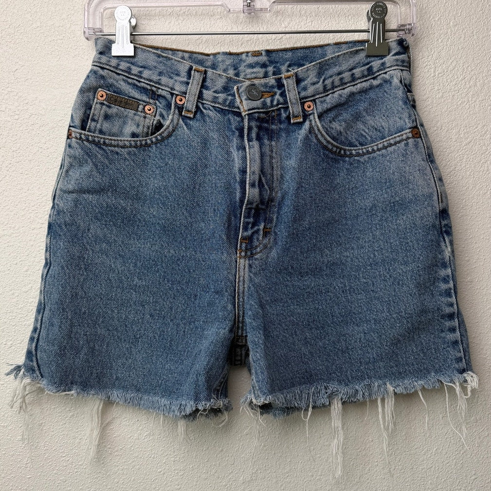 Calvin Klein Medium Wash Cutoff Shorts Womens 6 2/4