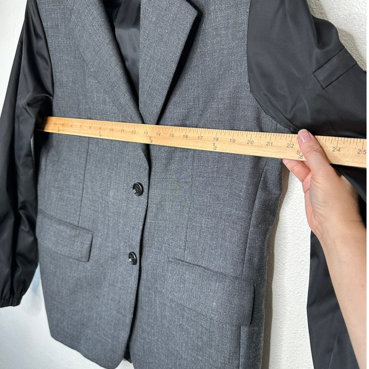 Prada Single Breasted Wool ReNylon Jacket Elasticized Cuff Retail $4700 42 / XL