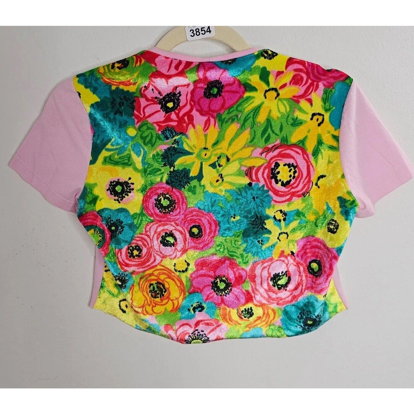 Dolce & Gabbana Pink & Red Rhinestone Skull Graphic Rock Is Dead Crop 28 / 42