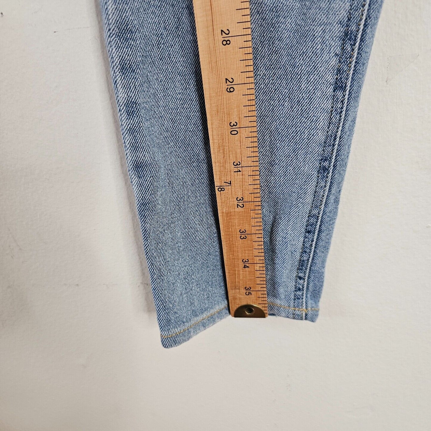 Wild Fable Medium Blue Wash Distressed Knee Slim-Fit Button Front Fly Jeans 0