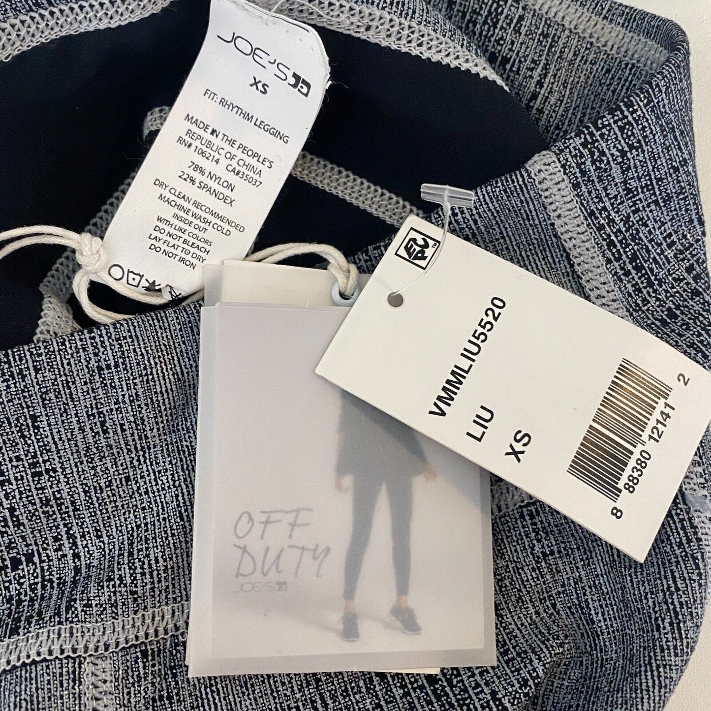 NWT Joe's Off Duty Comfy Gray Snakeskin Mid-Rise Soft Stretch Rhythm Leggings XS