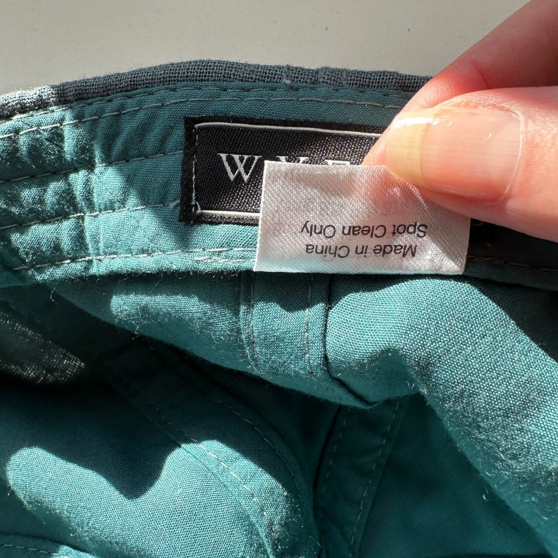 Wyeth Spencer in Muted Blue Green Linen Adjustable Baseball Dad Hat Cap