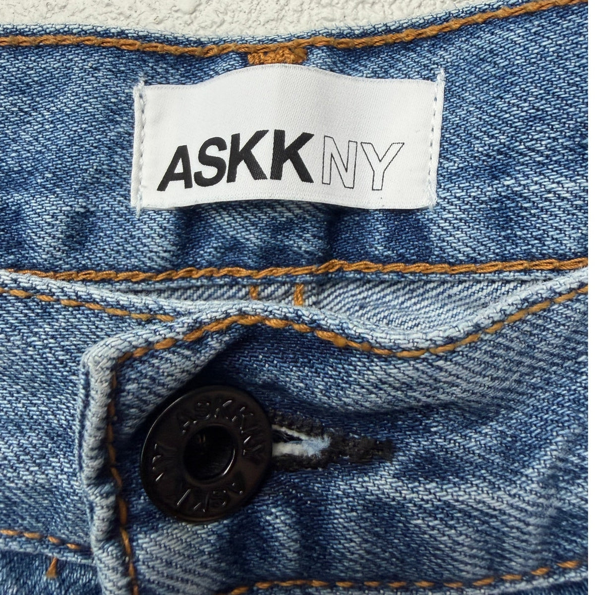 ASKK NY Berkeley Low Rise Straight Jeans Raw Hem Women's US 29