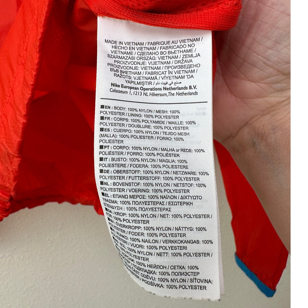 Nike ACG Habanero Red Hooded Windbreaker Jacket Women’s S Zip-Up