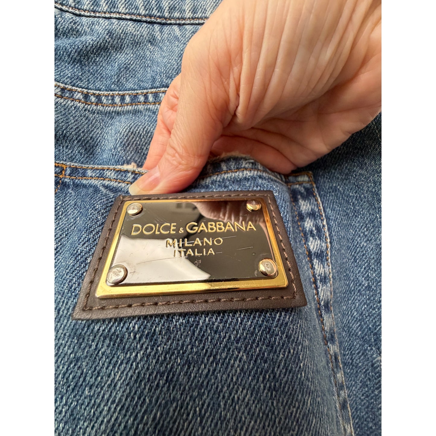 Dolce & Gabbana Men's 36 Blue Distressed Jeans