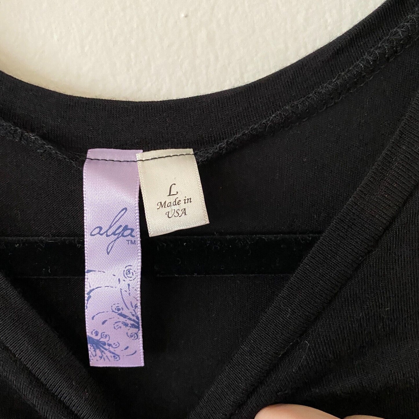 Alya Cute Black Bodycon Stretchy TShirt LBD Dress Asymmetrical Ruched Side Large