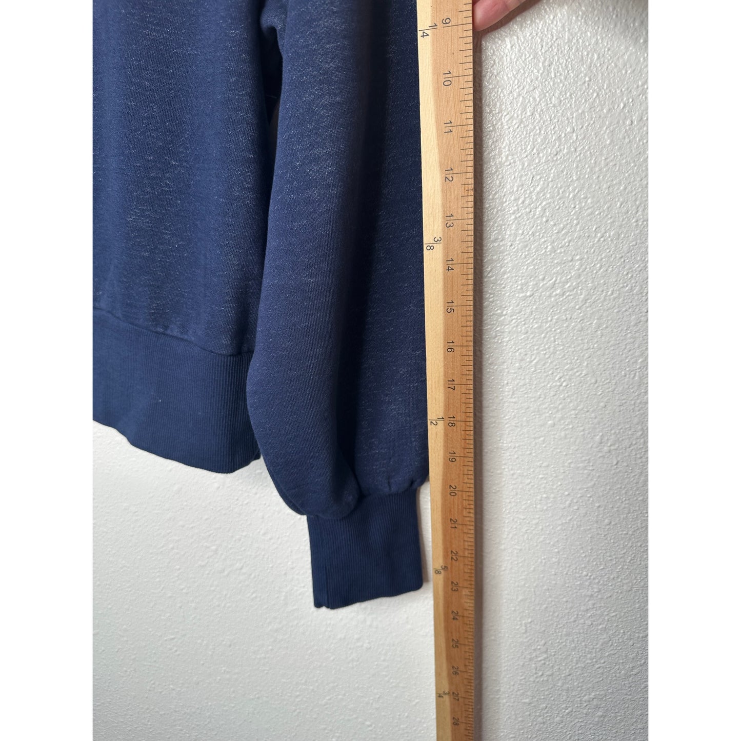 Maeve Navy Blue Visage Graphic Long Sleeve Sweatshirt S