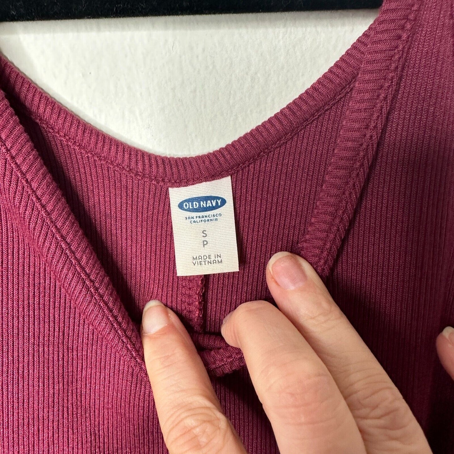 Old Navy Soft Burgundy Swing Spaghetti Strap Summer Tank Dress Above Knee S