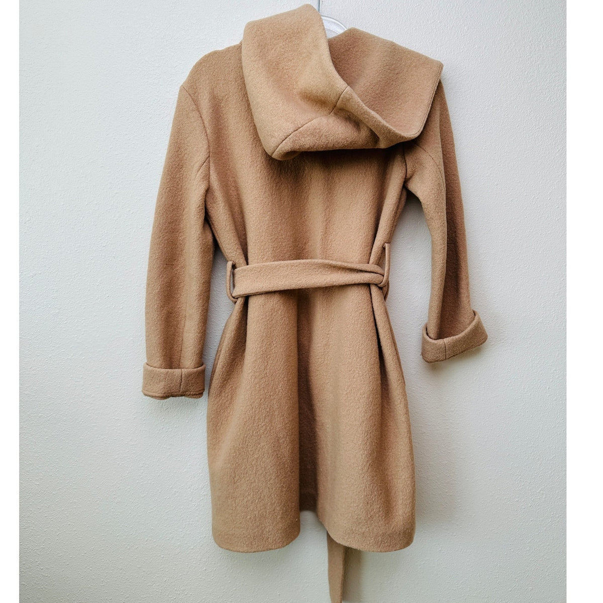 Wilfred Acre Robe Coat Chasm Tan Hooded Tie Belt XXS