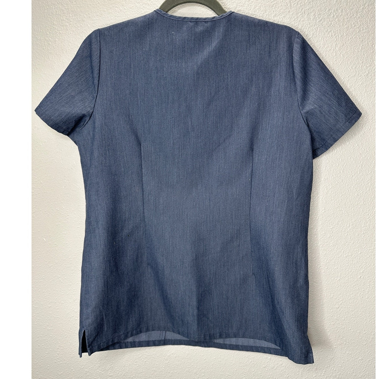 Blue Denim Casma 3 Pocket Classic Fit V-Neck Scrub Top S
