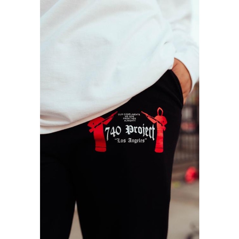740 Project Black Men's Sweatpant Elastic Waist Jogger Medium