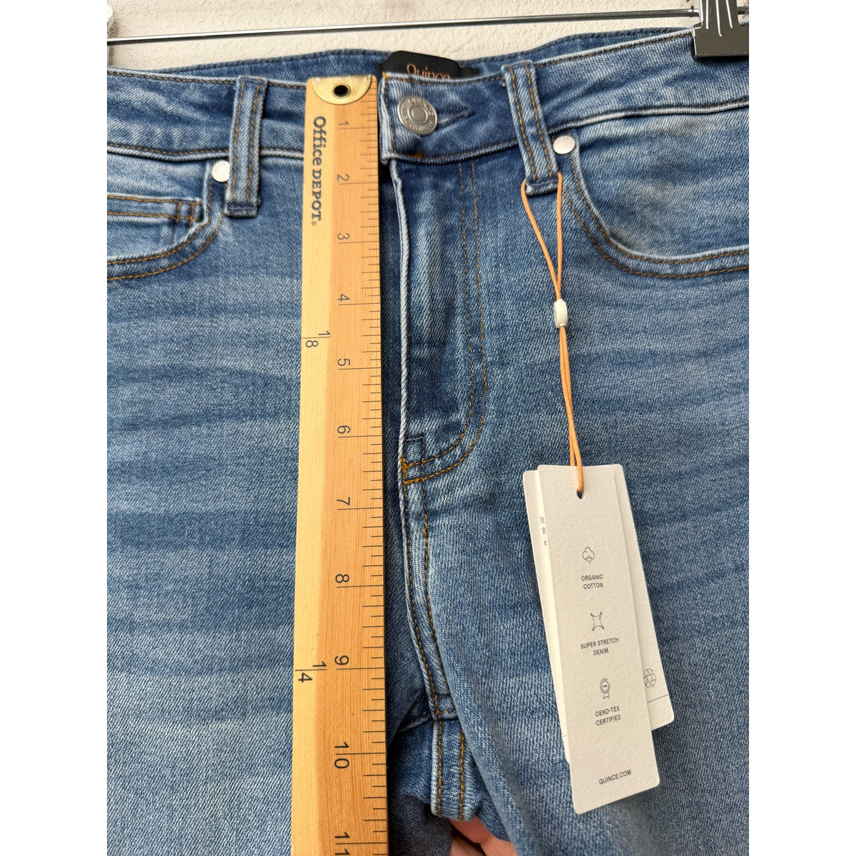 NWT Quince Bella Womens Blue Wide Leg Jeans 25