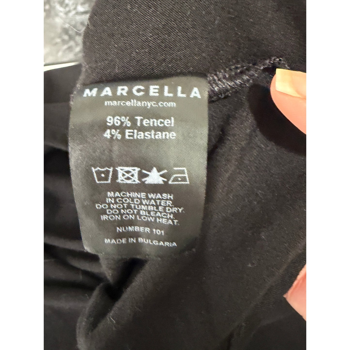 Marcella Allegra Black Cutout Top Women XS Turtleneck
