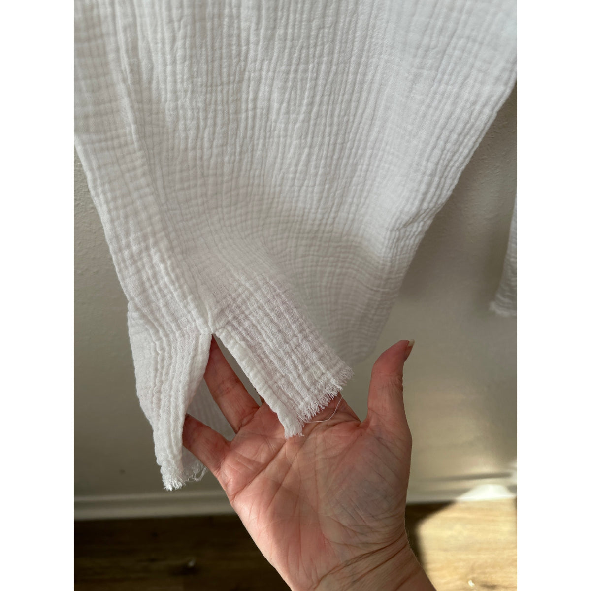 Rails Leon White Gauze Wide Leg Pants Elastic Waist US S
