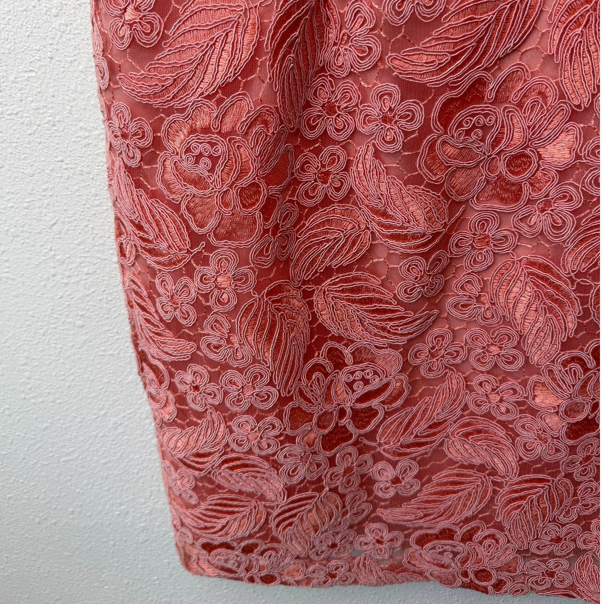 Sue Wong Nocturne Peach Embroidered Dress Women 16
