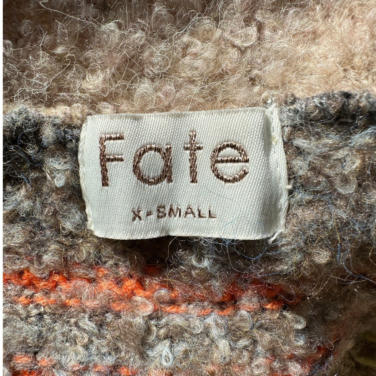 Fate Yellow Tan Gray Multi Floral & Stripe Print Open Front Cardigan XS