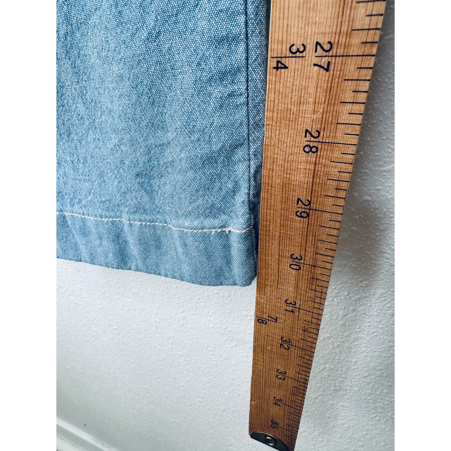 J. Crew Light Blue Chambray 484 Slim Stretch Trouser Pant 36 / 32