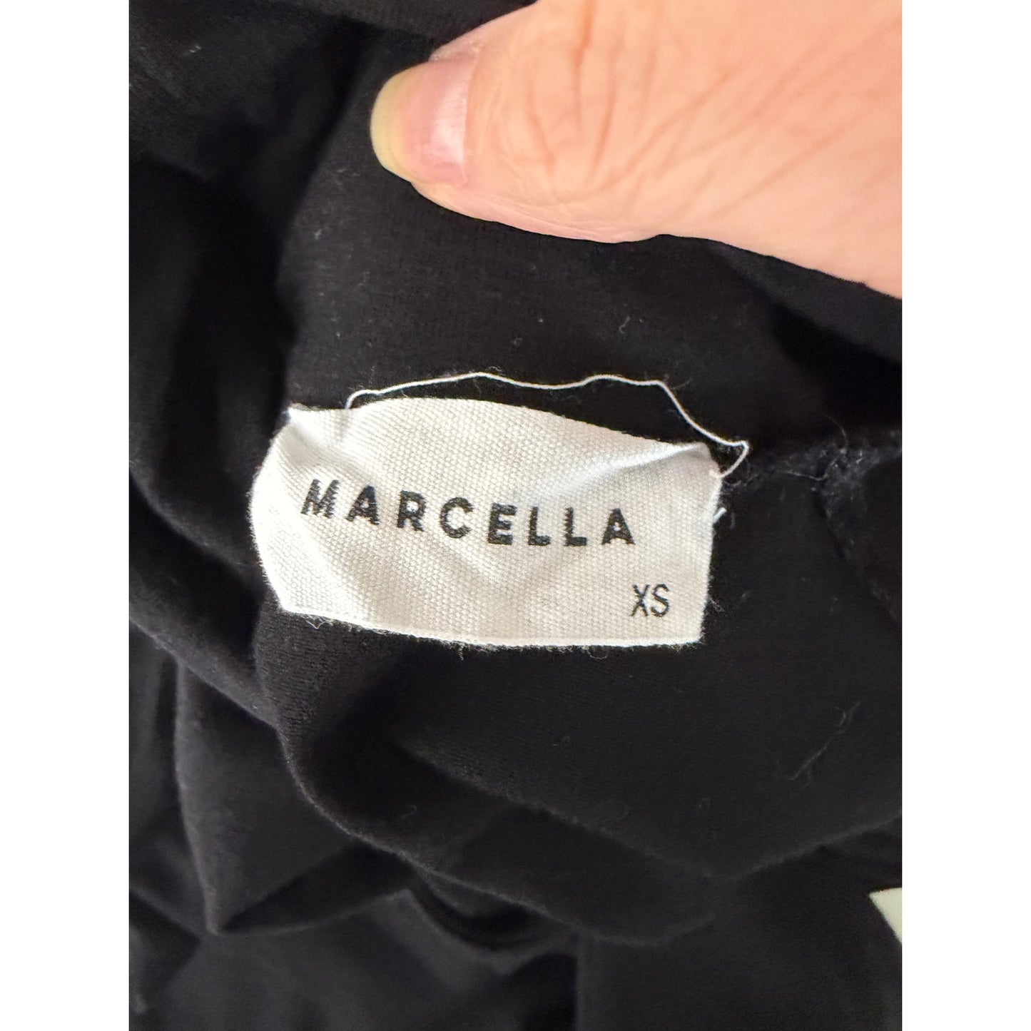 Marcella Allegra Black Cutout Top Women XS Turtleneck