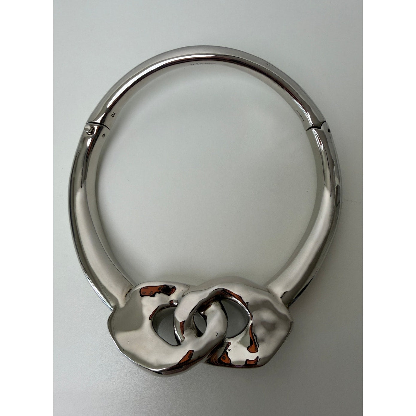 Alexander McQueen Silver Sculptural Choker Women M