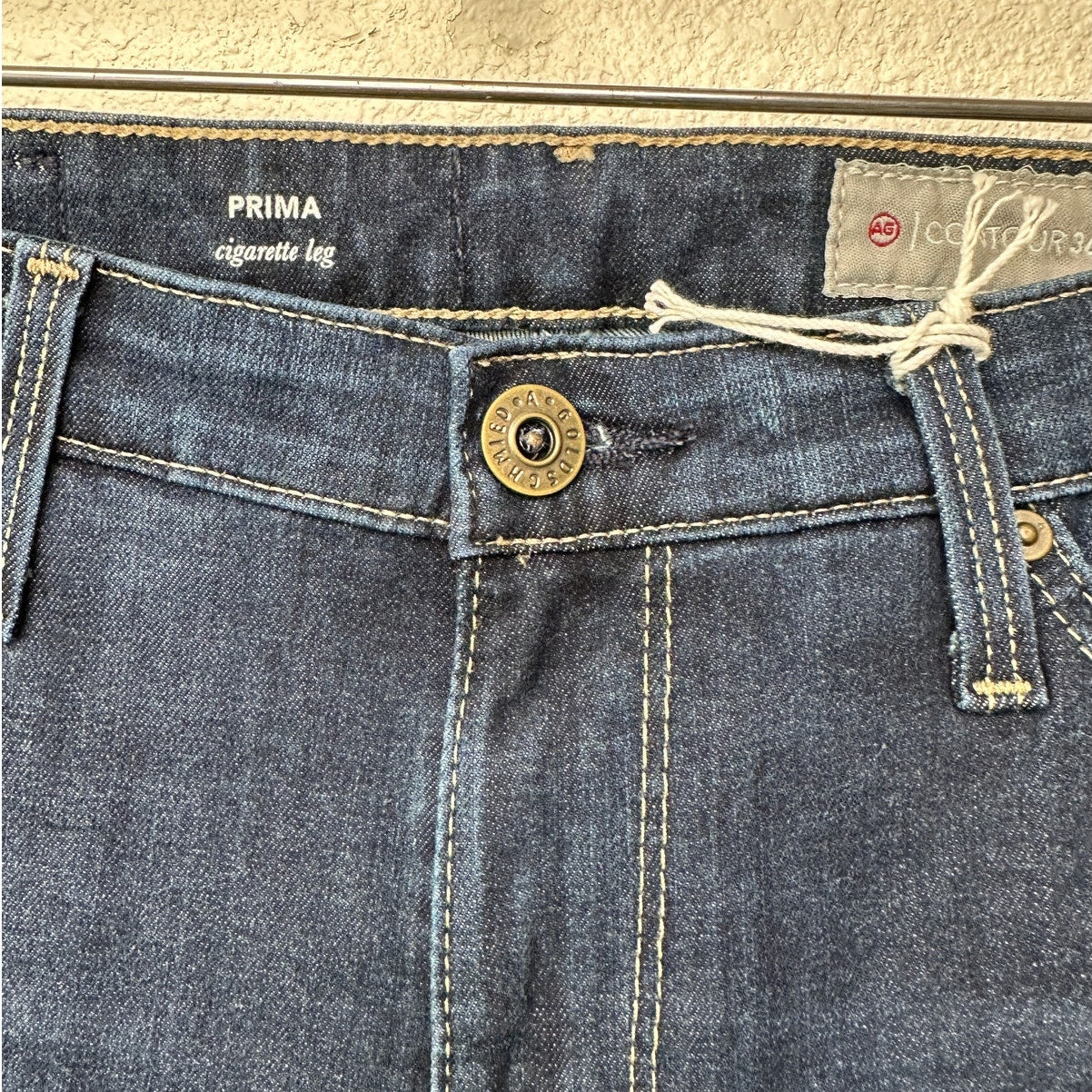 NWT AG Contour 360 Prima Cigarette Leg Jeans Dark Wash Women’s 28