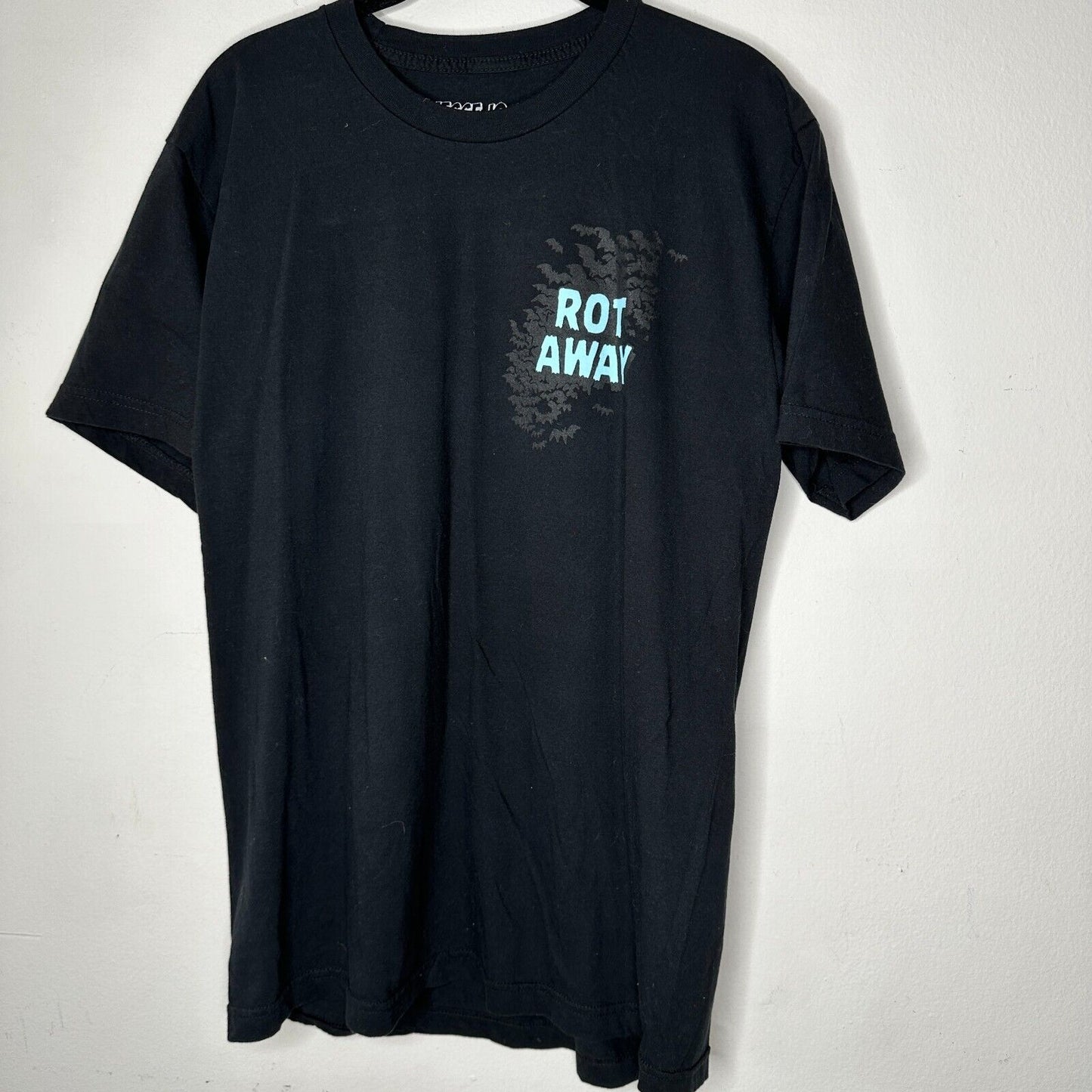 NWOT Jesse Jo Stark Black Short Sleeve Rot Away Wish I Was Dead Graphic Tee L