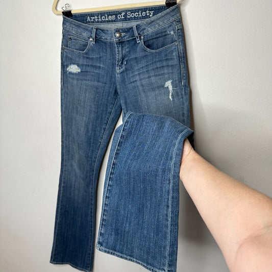 RARE Articles of Society Kendra Worn Boot Cut Distressed Jean Two Back Pockets 2