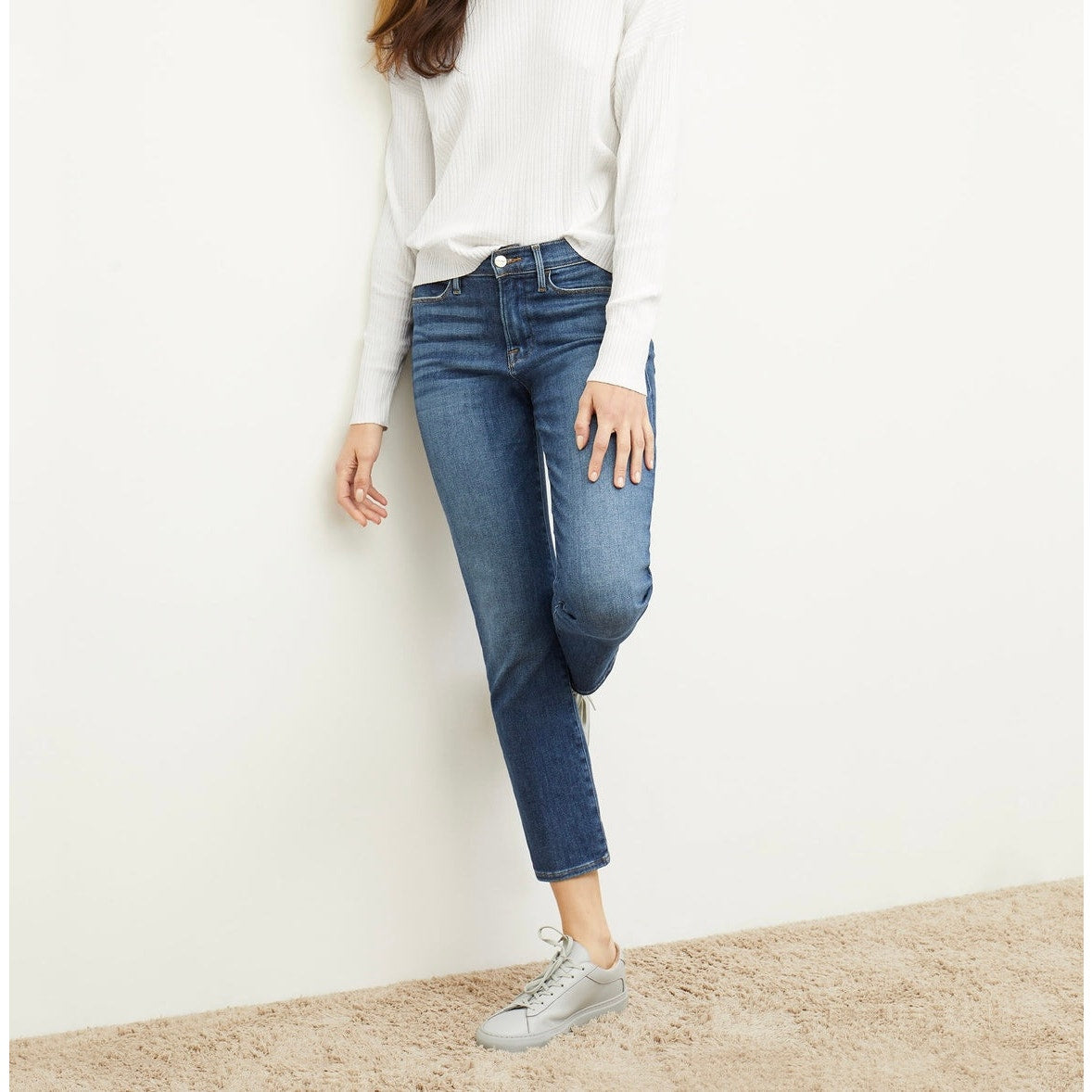 Frame Le High Straight Bestia Medium Dark Wash Women’s US 31 Jeans