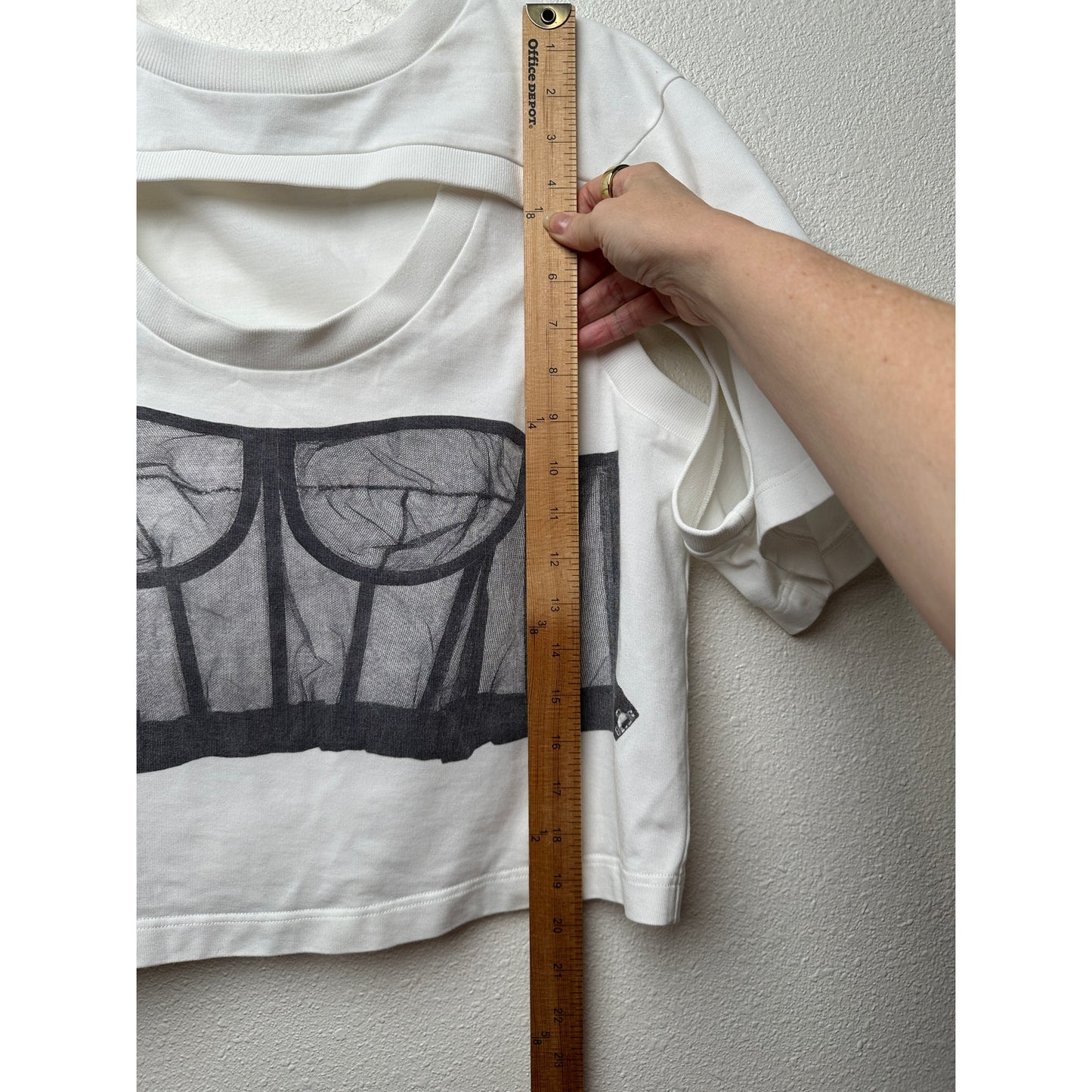 Alexander McQueen T-Shirt White Womens US M Corset
